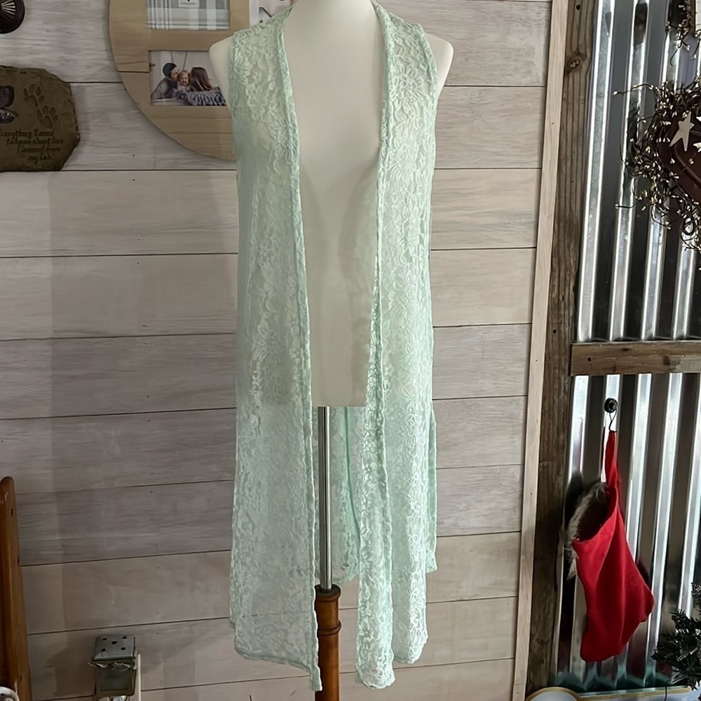 🆕 Lularoe Green Lace Cardigan S